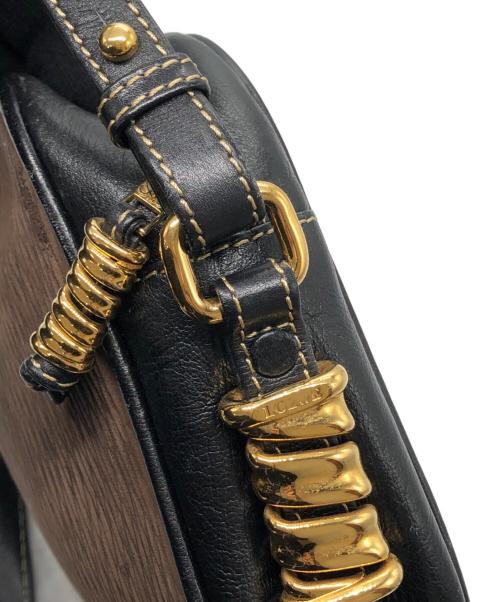 LOEWE（ロエベ）LOEWE (ロエベ) ベラスケスショルダーバッグ ブラウン×ブラックの古着・服飾アイテム