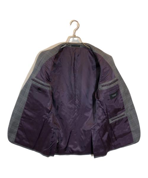 BURBERRY BLACK LABEL（バーバリーブラックレーベル）BURBERRY BLACK LABEL (バーバリーブラックレーベル) シルク混 チェック セットアップスーツ グレー サイズ:SIZE 38Rの古着・服飾アイテム