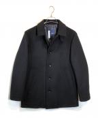 SHIPSシップス）の古着「S140 ウールシルク シングル ピーコート」｜ネイビー