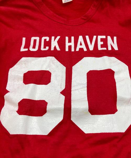 Champion（チャンピオン）Champion (チャンピオン) ヴィンテージフットボールTシャツ レッド サイズ:Lの古着・服飾アイテム