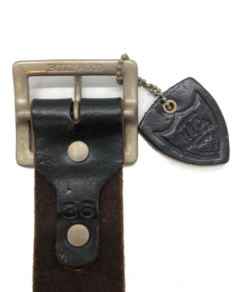 htc（エイチティーシー）htc (エイチティーシー) スタッズ レザーベルト ブラック サイズ:36の古着・服飾アイテム