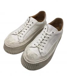 JIL SANDER（ジルサンダー）の古着「厚底プラットフォームスニーカー」｜ホワイト