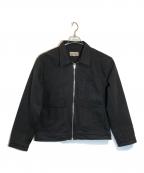stussyステューシー）の古着「Denim Zip Work Jacket OVERDYED」｜ブラック