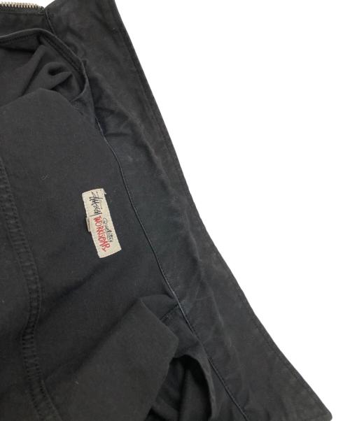 stussy（ステューシー）stussy (ステューシー) Denim Zip Work Jacket OVERDYED ブラック サイズ:SIZE Lの古着・服飾アイテム