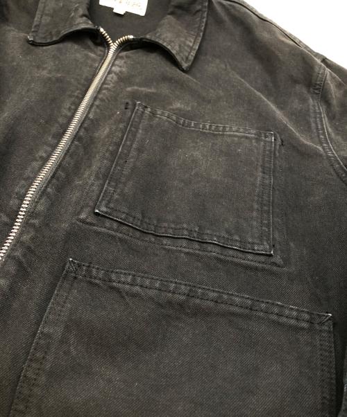 stussy（ステューシー）stussy (ステューシー) Denim Zip Work Jacket OVERDYED ブラック サイズ:SIZE Lの古着・服飾アイテム
