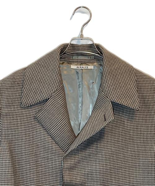 AURALEE（オーラリー）AURALEE (オーラリー) DOUBLE FACE CHECK LONG COAT ブラウン サイズ:3の古着・服飾アイテム