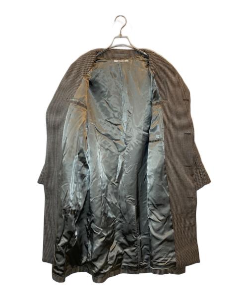 AURALEE（オーラリー）AURALEE (オーラリー) DOUBLE FACE CHECK LONG COAT ブラウン サイズ:3の古着・服飾アイテム
