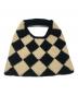 MARNI (マルニ) マルニマーケット テックウール MARNI MARKET DIAMOND ミニバッグ ホワイト×ブラック：13000円