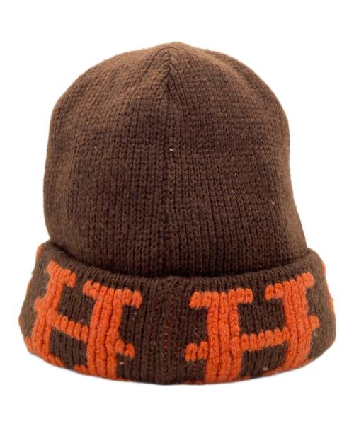 HERMES（エルメス）HERMES (エルメス) カシミヤニットキャップ ブラウン サイズ:LAの古着・服飾アイテム