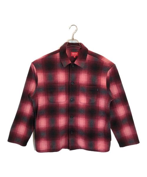 SUPREME（シュプリーム）Supreme (シュプリーム) Shadow Plaid Fleece Shirt レッド サイズ:Mの古着・服飾アイテム