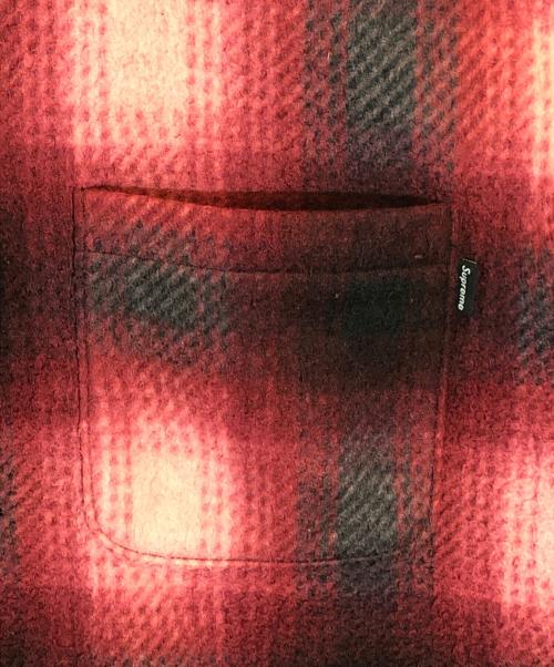 SUPREME（シュプリーム）Supreme (シュプリーム) Shadow Plaid Fleece Shirt レッド サイズ:Mの古着・服飾アイテム