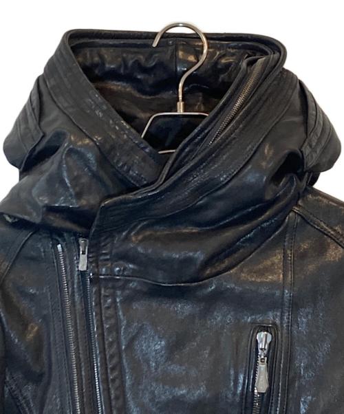 Luv Maison（ラブメゾン）Luv Maison (ラブメゾン) アシンメトリー レザーパーカー ブラック サイズ:48の古着・服飾アイテム