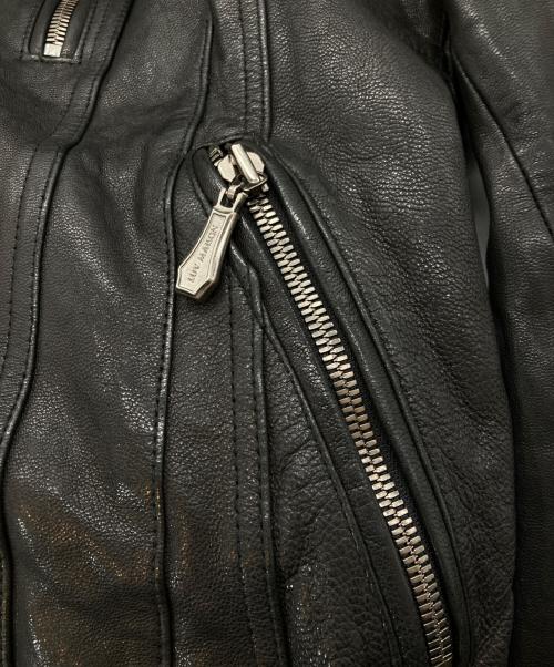 Luv Maison（ラブメゾン）Luv Maison (ラブメゾン) アシンメトリー レザーパーカー ブラック サイズ:48の古着・服飾アイテム