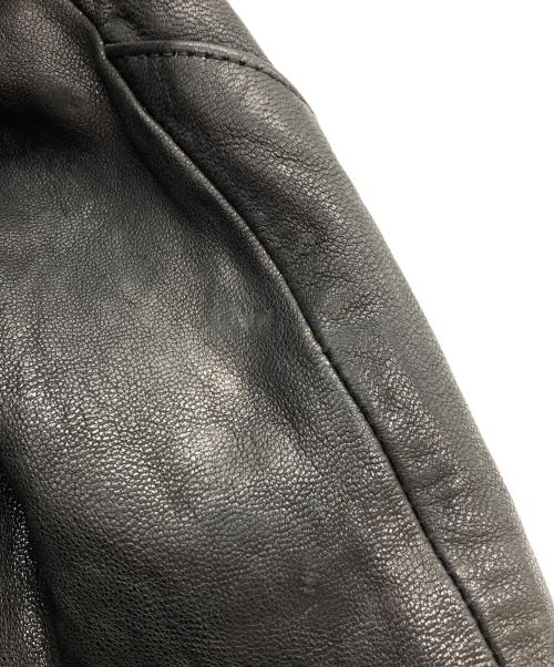 Luv Maison（ラブメゾン）Luv Maison (ラブメゾン) アシンメトリー レザーパーカー ブラック サイズ:48の古着・服飾アイテム