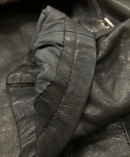 Luv Maison（ラブメゾン）Luv Maison (ラブメゾン) アシンメトリー レザーパーカー ブラック サイズ:48の古着・服飾アイテム