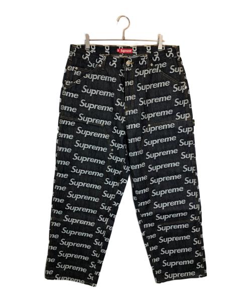 SUPREME（シュプリーム）Supreme (シュプリーム) ジャガードロゴデニムダブルニーデニムペインター インディゴ サイズ:SIZE 36の古着・服飾アイテム