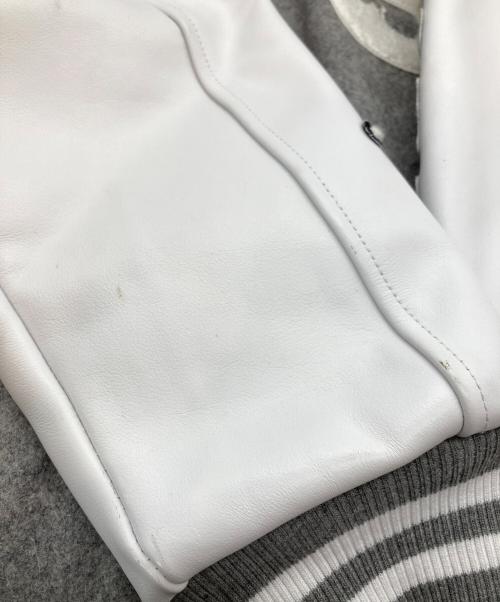 ICE CREAM（アイスクリーム）Ice Cream (アイスクリーム) WIND AND SEA (ウィンダンシー) VARSITY JACKET グレー サイズ:XLの古着・服飾アイテム