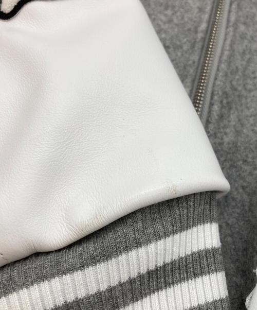 ICE CREAM（アイスクリーム）Ice Cream (アイスクリーム) WIND AND SEA (ウィンダンシー) VARSITY JACKET グレー サイズ:XLの古着・服飾アイテム