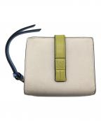 LOEWEロエベ）の古着「バーティカルウォレット スモール コンパクトウォレット」｜ベージュ×グリーン×ブルー