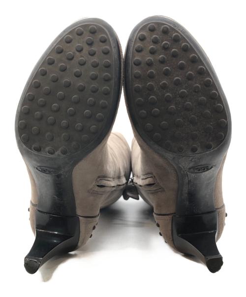 TOD'S（トッズ）TOD'S (トッズ) スエードヒールロングブーツ ブラウン サイズ:36の古着・服飾アイテム