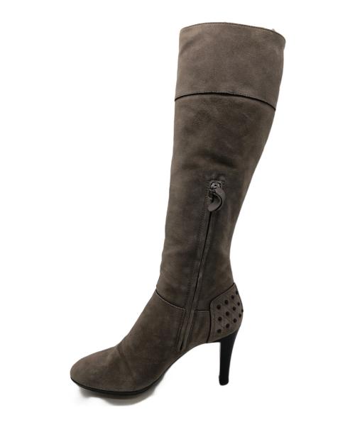 TOD'S（トッズ）TOD'S (トッズ) スエードヒールロングブーツ ブラウン サイズ:36の古着・服飾アイテム