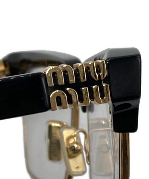 MIU MIU（ミュウミュウ）MIU MIU (ミュウミュウ) Blue-Light Block New Women Eyeglasses ブラック×ゴールド サイズ:54□17の古着・服飾アイテム