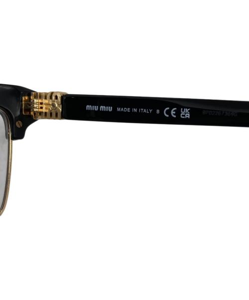 MIU MIU（ミュウミュウ）MIU MIU (ミュウミュウ) Blue-Light Block New Women Eyeglasses ブラック×ゴールド サイズ:54□17の古着・服飾アイテム