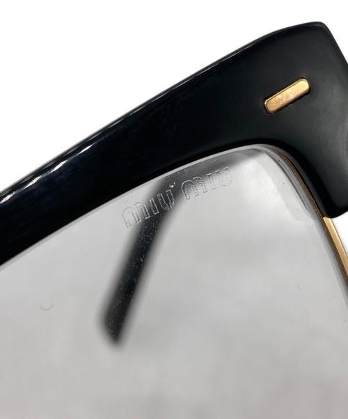 MIU MIU（ミュウミュウ）MIU MIU (ミュウミュウ) Blue-Light Block New Women Eyeglasses ブラック×ゴールド サイズ:54□17の古着・服飾アイテム