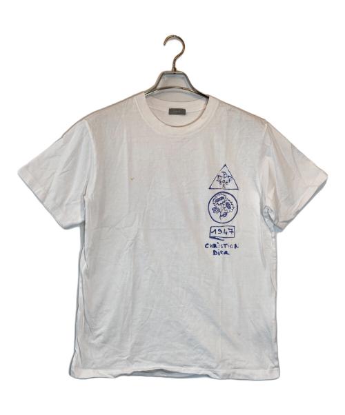 Dior（ディオール）DIOR (ディオール) Hylton Nel プリントTシャツ ホワイト サイズ:SIZE Lの古着・服飾アイテム