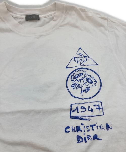 Dior（ディオール）DIOR (ディオール) Hylton Nel プリントTシャツ ホワイト サイズ:SIZE Lの古着・服飾アイテム