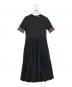 Paul Smith（ポールスミス）の古着「ジャージー 半袖プリーツワンピース」｜ブラック
