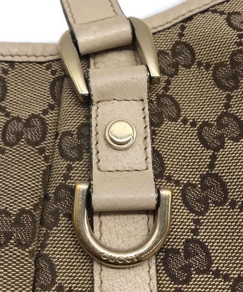 GUCCI（グッチ）GUCCI (グッチ) GGキャンバス トートバッグ ベージュの古着・服飾アイテム