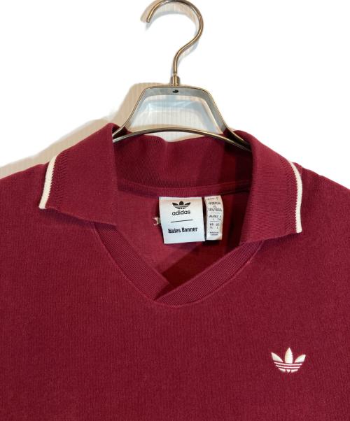adidas（アディダス）adidas (アディダス) WALES BONNER (ウェールズボナー) WB TERRY POLO レッド サイズ:XLの古着・服飾アイテム