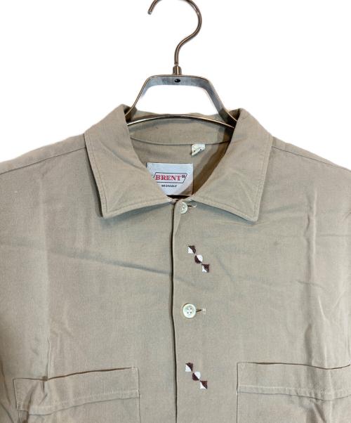 BRENT（ブレント）BRENT (ブレント) オープンカラーシャツ ベージュ サイズ:15-151/2の古着・服飾アイテム
