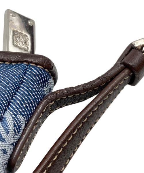 LOEWE（ロエベ）LOEWE (ロエベ) リピートアナグラムアクセサリーポーチ インディゴの古着・服飾アイテム