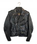 VANSONバンソン）の古着「ライダースジャケット」｜ブラック