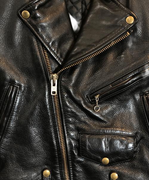 VANSON（バンソン）VANSON (バンソン) ライダースジャケット ブラック サイズ:SIZE 38の古着・服飾アイテム