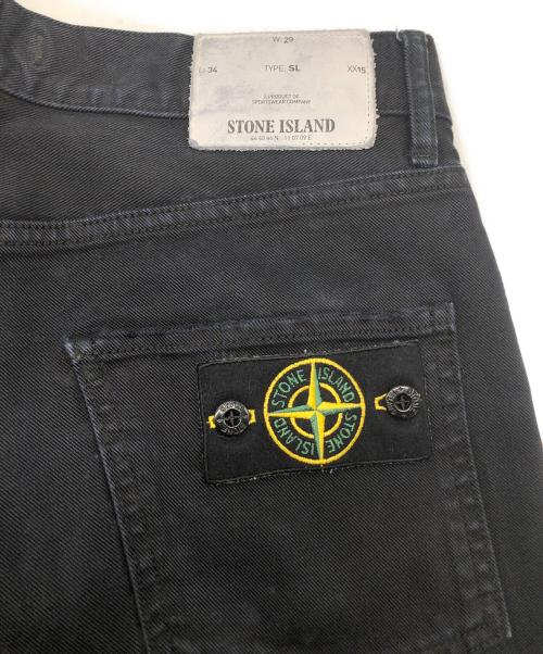 STONE ISLAND（ストーンアイランド）STONE ISLAND (ストーンアイランド) ロゴワッペン デニムパンツ ブラック サイズ:SIZE W29×L34の古着・服飾アイテム