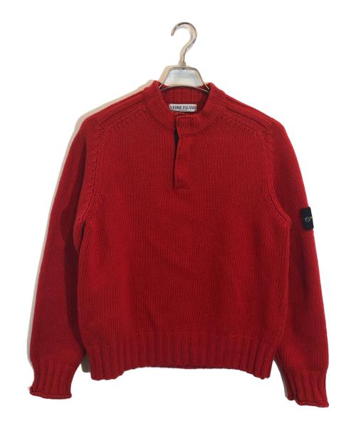 STONE ISLAND（ストーンアイランド）STONE ISLAND (ストーンアイランド) ハーフジップニット レッド サイズ:SIZE Mの古着・服飾アイテム