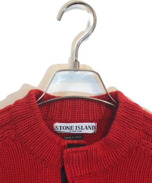 STONE ISLAND（ストーンアイランド）STONE ISLAND (ストーンアイランド) ハーフジップニット レッド サイズ:SIZE Mの古着・服飾アイテム
