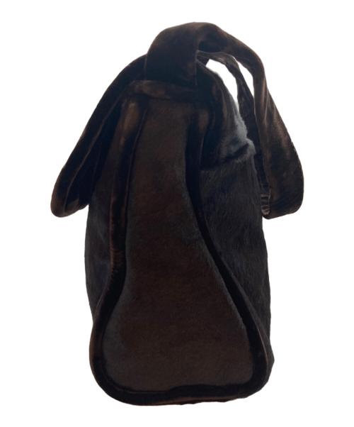 GIORGIO ARMANI（ジョルジョアルマーニ）GIORGIO ARMANI (ジョルジョアルマーニ) ハラコショルダーバッグ ブラウンの古着・服飾アイテム