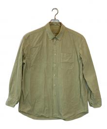 yokosakamoto（ヨウコサカモト）の古着「REGULAR COLLAR SHIRT」｜オリーブ
