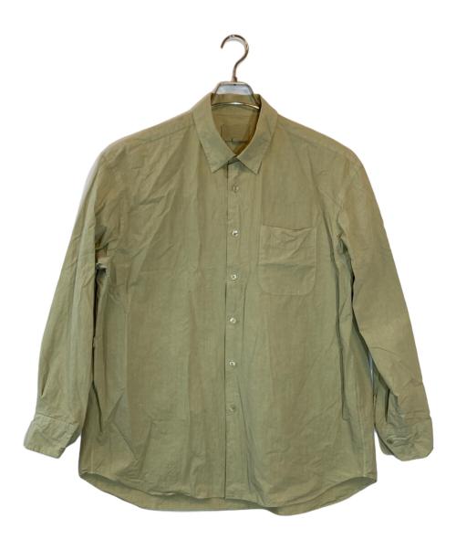 yokosakamoto（ヨウコサカモト）YOKOSAKAMOTO (ヨウコサカモト) REGULAR COLLAR SHIRT オリーブ サイズ:SIZE Mの古着・服飾アイテム