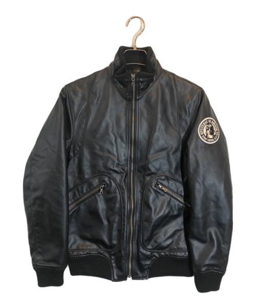 Hysteric Glamour（ヒステリックグラマー）Hysteric Glamour (ヒステリックグラマー) プリマロフトニューレイドツイルジップアップリブブルゾン ブラック サイズ:SIZE Mの古着・服飾アイテム