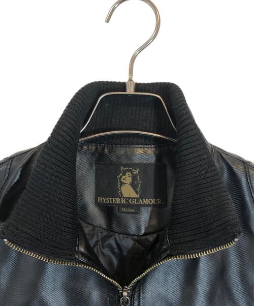 Hysteric Glamour（ヒステリックグラマー）Hysteric Glamour (ヒステリックグラマー) プリマロフトニューレイドツイルジップアップリブブルゾン ブラック サイズ:SIZE Mの古着・服飾アイテム