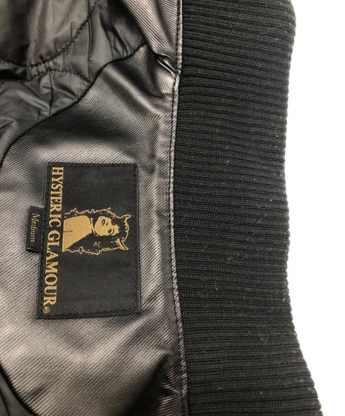 Hysteric Glamour（ヒステリックグラマー）Hysteric Glamour (ヒステリックグラマー) プリマロフトニューレイドツイルジップアップリブブルゾン ブラック サイズ:SIZE Mの古着・服飾アイテム