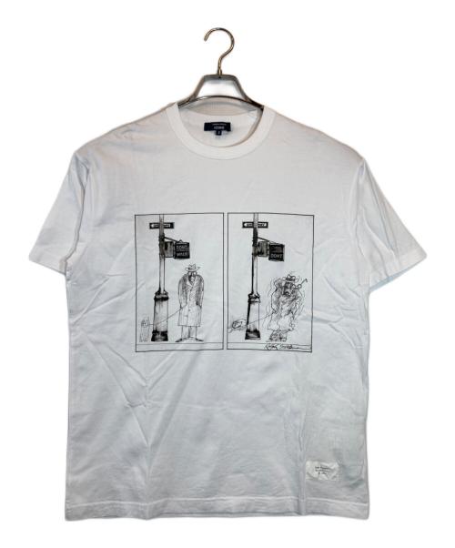 COMME des GARCONS HOMME（コムデギャルソン オム）COMME des GARCONS HOMME (コムデギャルソン オム) ARTWORK PRINT T-SHIRT（アートワークTシャツ） ホワイト サイズ:Sの古着・服飾アイテム