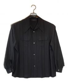 UNDERCOVER（アンダーカバー）の古着「プリーツ加工オープンカラーシャツ」｜ブラック