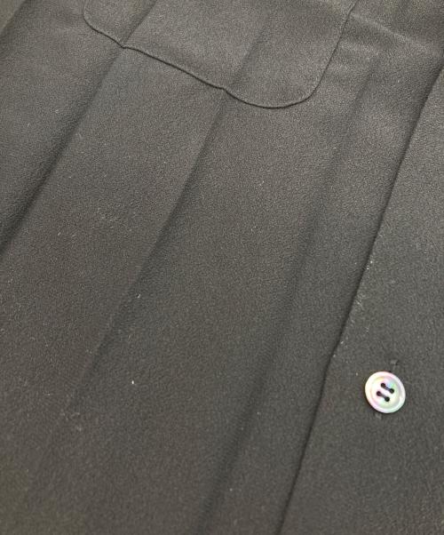 UNDERCOVER（アンダーカバー）UNDERCOVER (アンダーカバー) プリーツ加工オープンカラーシャツ ブラック サイズ:SIZE 1の古着・服飾アイテム