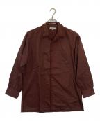 Y's for menワイズフォーメン）の古着「ニットラインオープンカラーシャツ」｜ブラウン